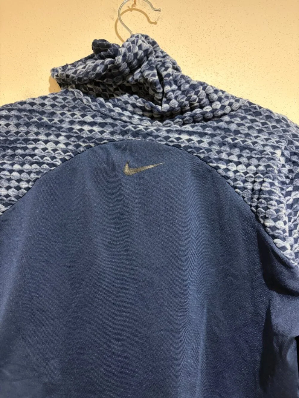 Nike Pro Hyperwarm Training Pullover Turtleneck Top Navy Blue